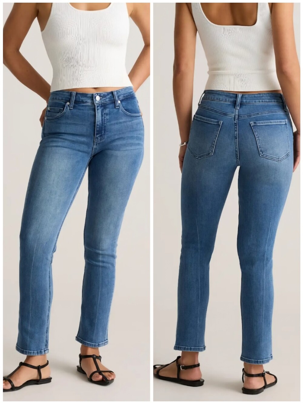 Quince Mid Rise Slim Straight Jeans, 27